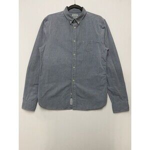 AllSaints Spitalfields Shirt Men's Medium Blue Gray Button Down Long Sleeve